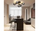 ZMH Deckenleuchte Glas Kugel Wohnzimmerlampe LED wechselbar Warmweiß Bild 3