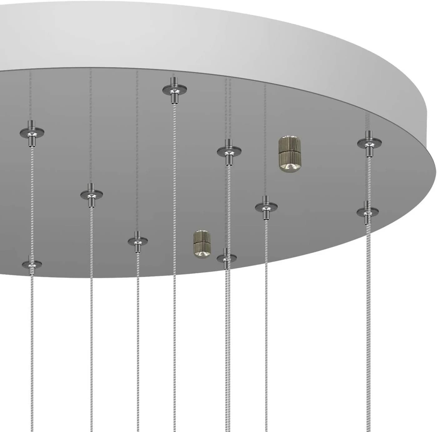 ZMH Pendelleuchte LED Höhenverstellbar Kronleuchter Glas Wohnzimmerlampe, Warmweiß, 15 Flammig - Bild 4