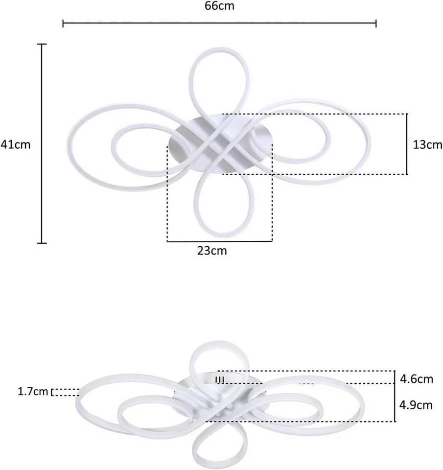 ZMH LED Deckenleuchte Modern Schmetterlingforming Weiß - Bild 4
