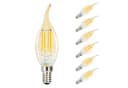 ZMH LED-Leuchtmittel 6X Glühbirne E14 4W Retro Dekorative Kerzenbirne C35L Warmweiß Antike Bild 2