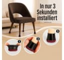 JASLIFE Stuhlbeinschoner 24 Stück Schwarz/Rot Filz Silikon Bild 3