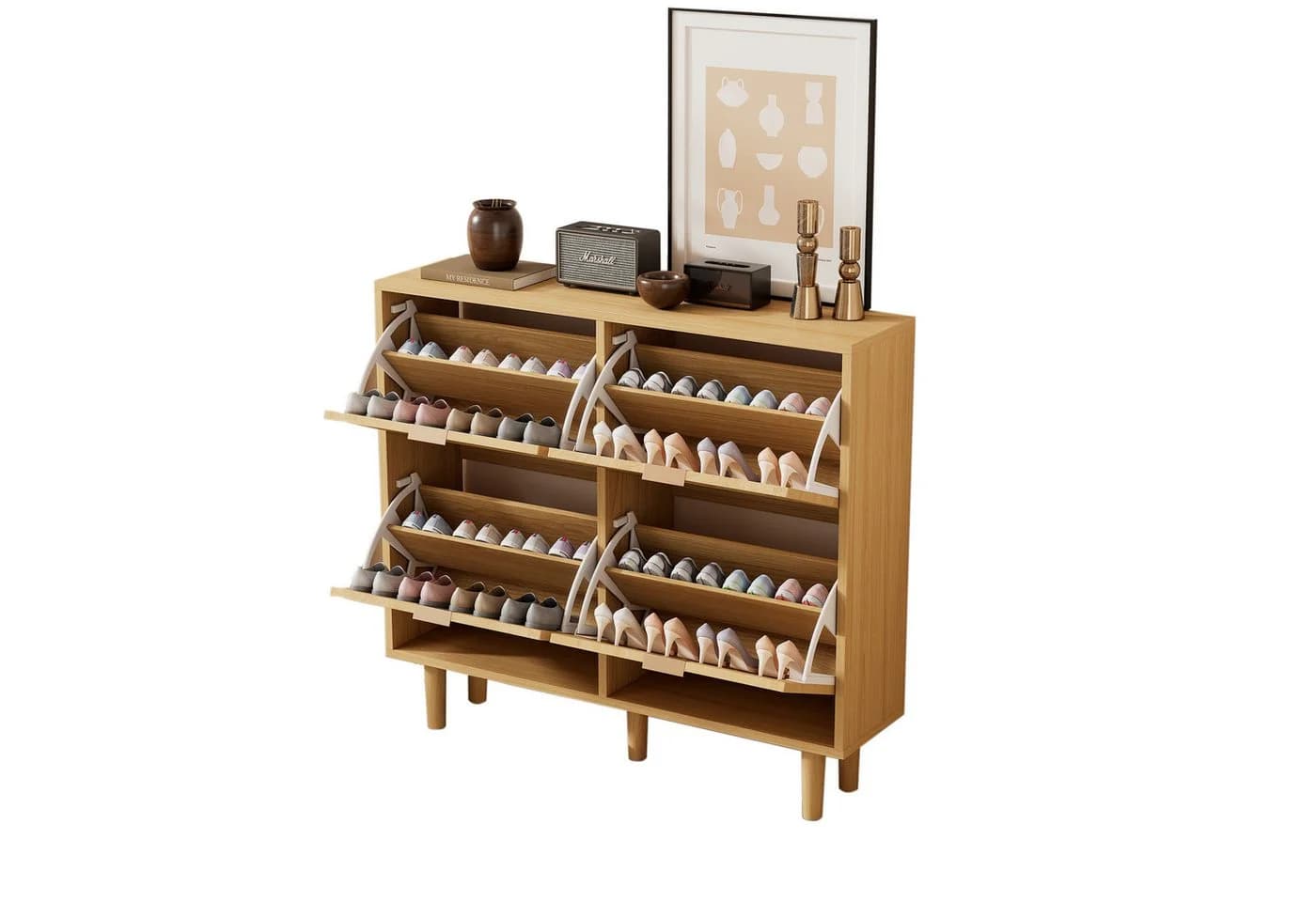 Refined Living Schuhschrank Rattan 100x25x90 cm - Bild 2