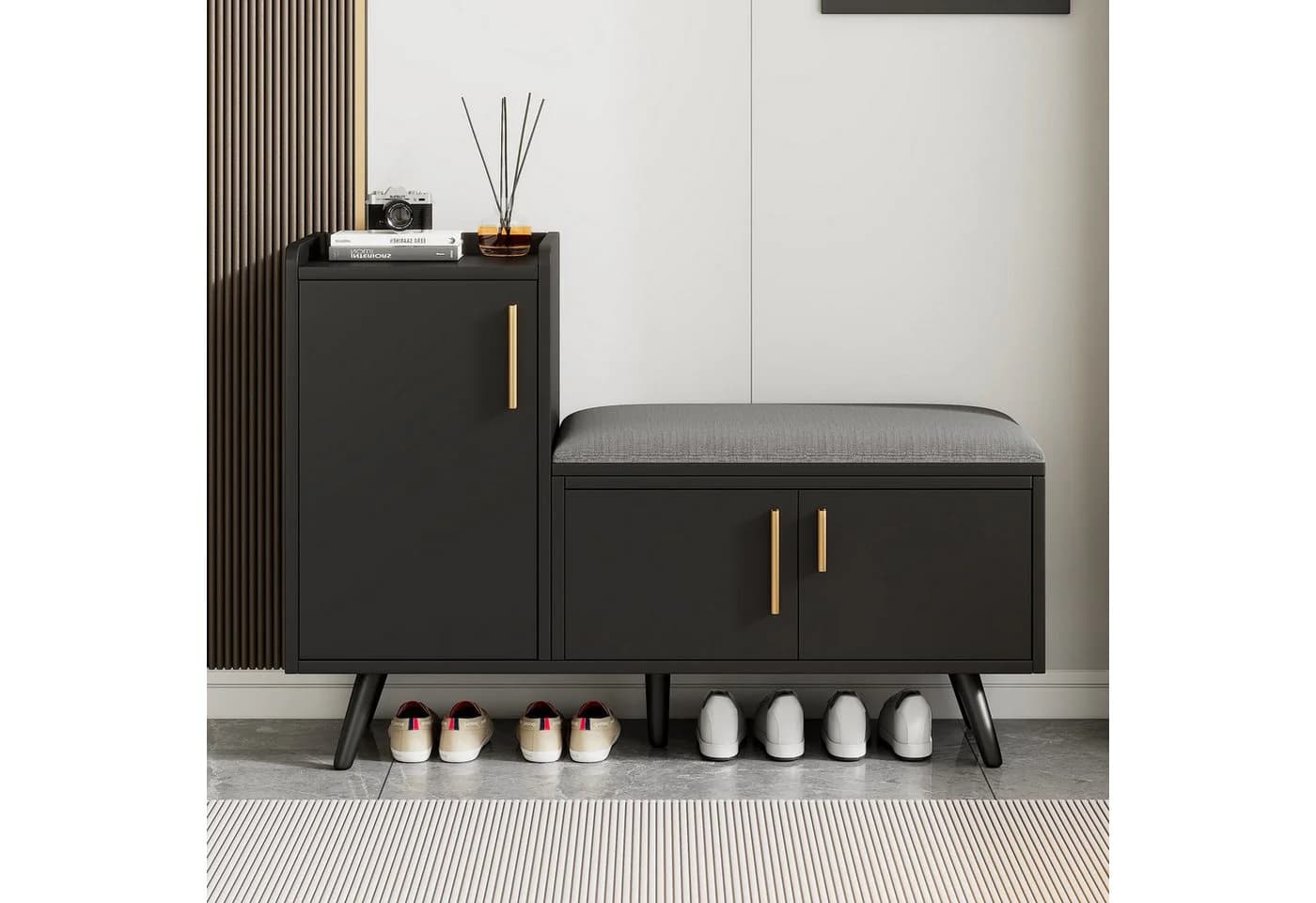 Refined Living Schuhbank mit Stauraum und Polster