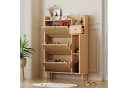 Refined Living Schuhschrank Rattan mit Schublade Beige/Weiß Bild 3
