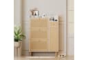 Refined Living Schuhschrank Rattan Weiß Massivholz Bild 1