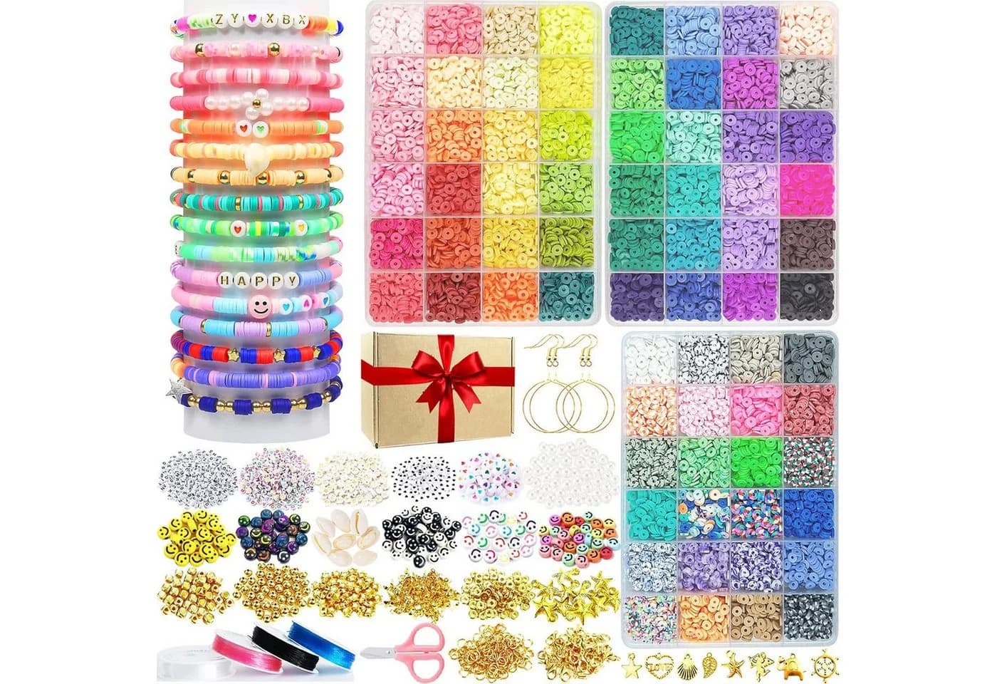Refined Living Kreativset Bastelperlen DIY Schmuck 72 Farben 11520 Stück - Bild 2