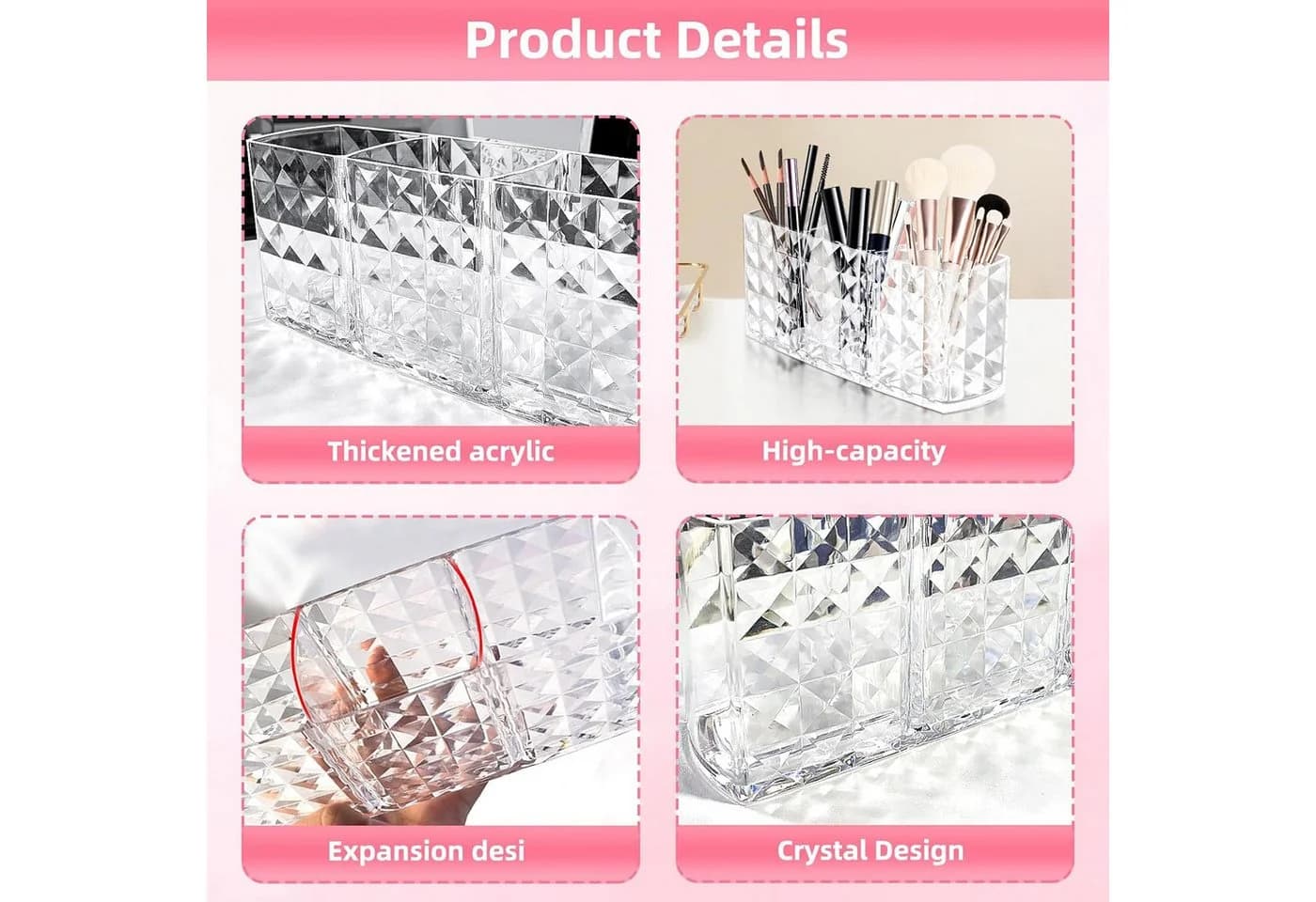 Eleganter Make-up Organizer aus Acryl - Bild 4