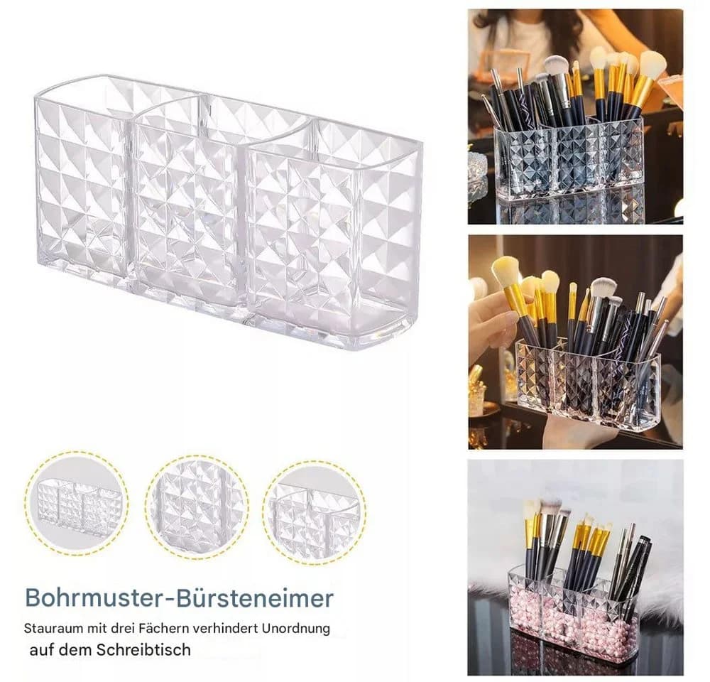 SURFOU Kosmetikpinsel-Organizer Kristall Acryl Transparent