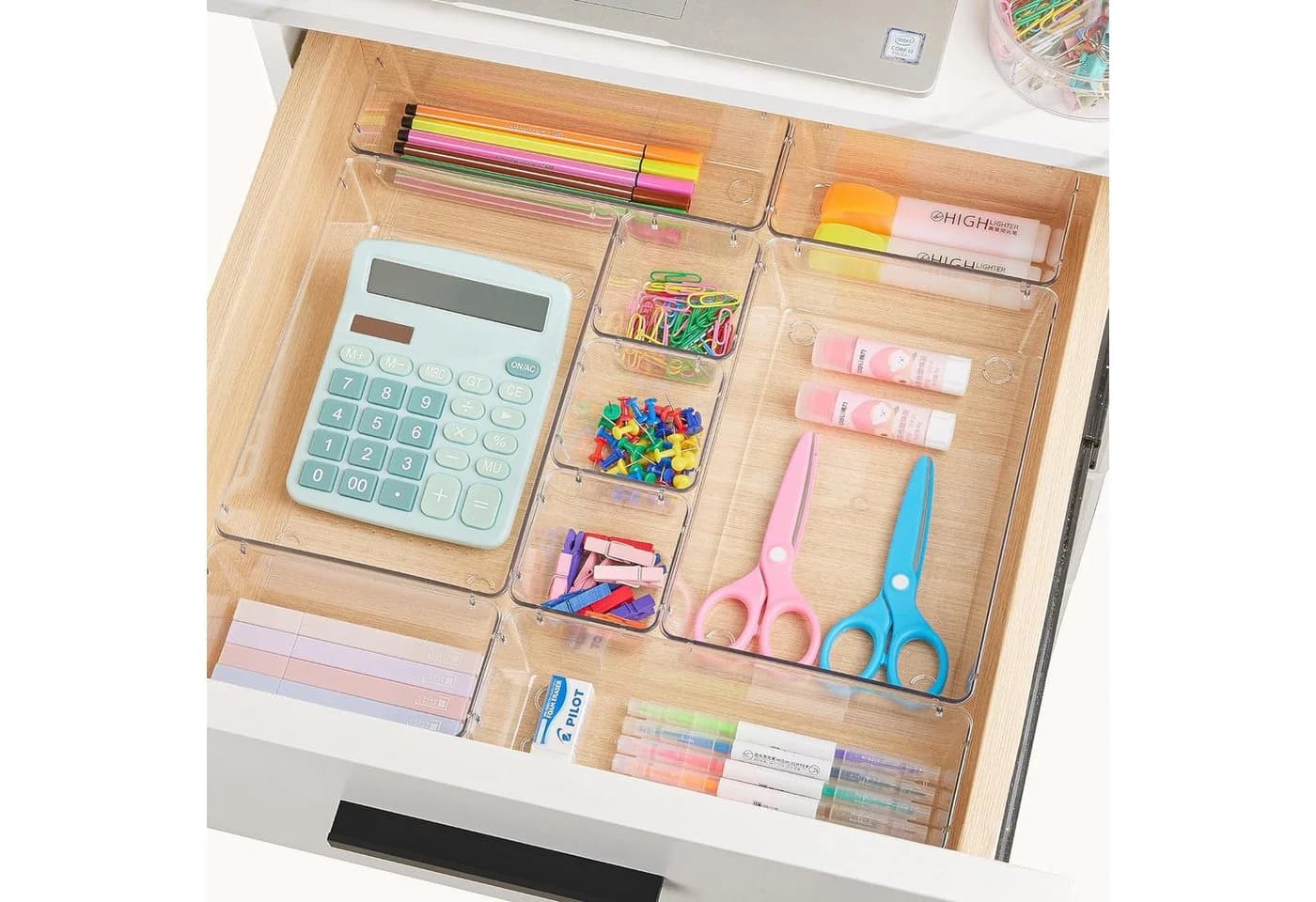 SURFOU Schubladen Organizer 25 St. Transparent Stapelbar - Bild 4