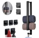SURFOU Handtuchhalter Handtuchstange Ohne Bohren Schwarz Selbstklebend Edelstahl 40 cm Bild 2