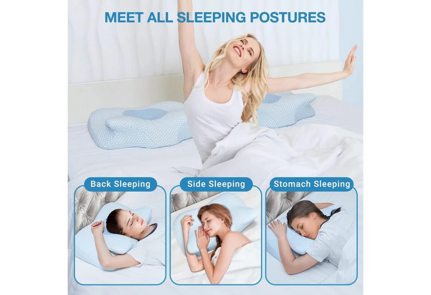 SURFOU Nackenstützkissen Seitenschläferkissen Memory Foam - Bild 4