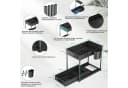 SURFOU Ablageregal Arbeitsplatte Badezimmer Schubladen Küchen Organizer Regal Schwarz Bild 3
