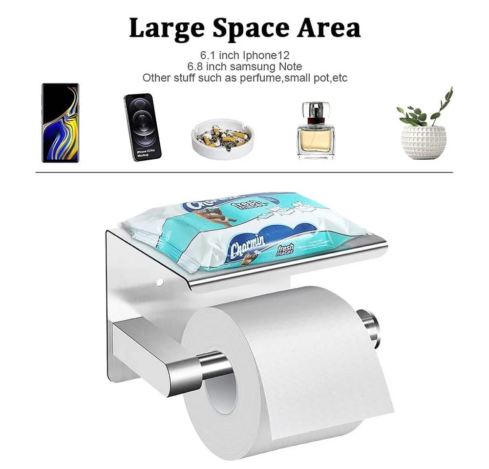 Moderner Toilettenpapierhalter aus Edelstahl - Bild 3