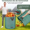 Refined Living Gartensack 3X 272L Gartenabfallsack mit Griffen, Laubsack wasserdicht & reißfest, 272 l, Grün Bild 4