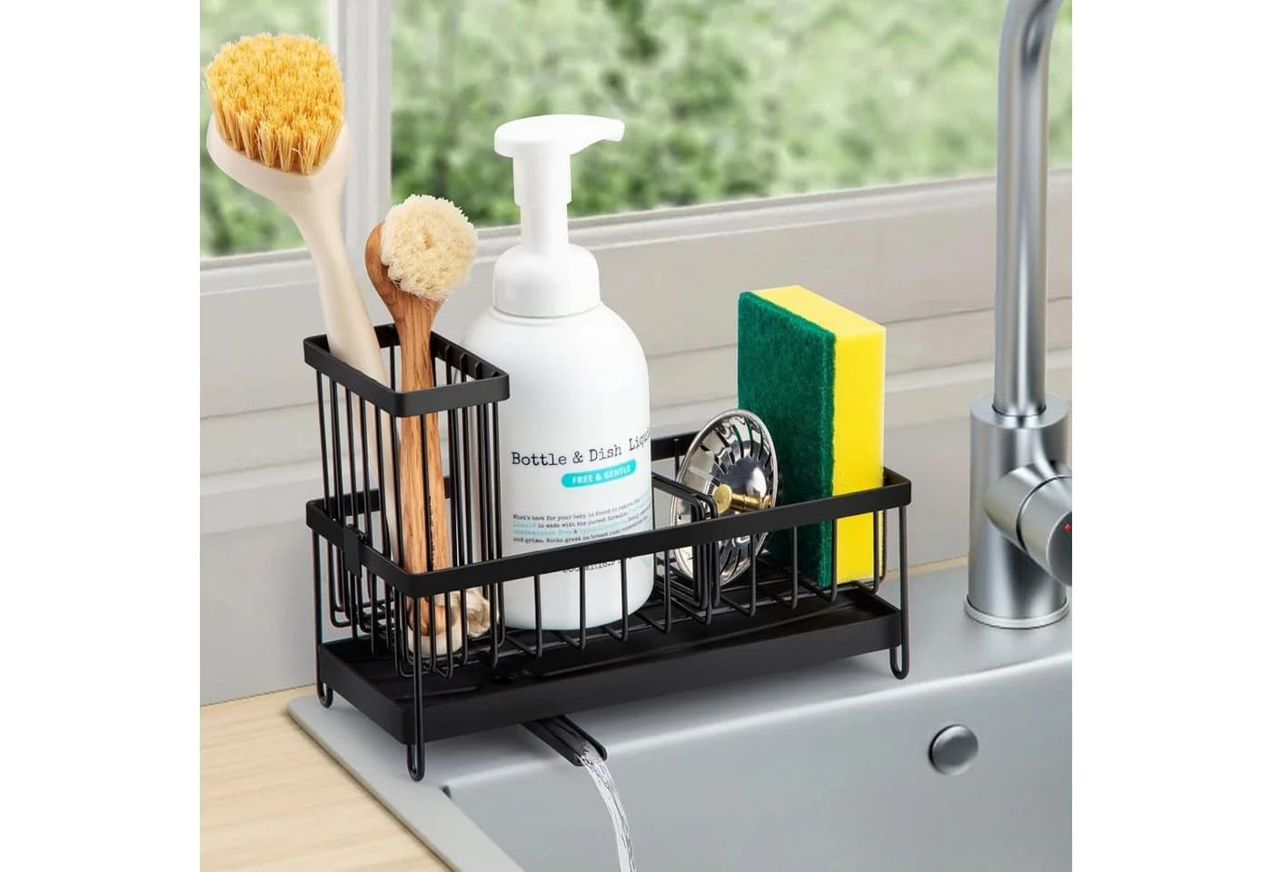 Refined Living Küchenorganizer-Set Spülbecken Organizer Schwammhalter - Bild 3