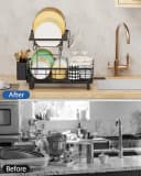 Refined Living Geschirrständer Schwarz 2-stufig mit Abfluss Bild 5