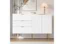 Refined Living Sideboard Wohnzimmerschrank Weiß & Gold Bild 1