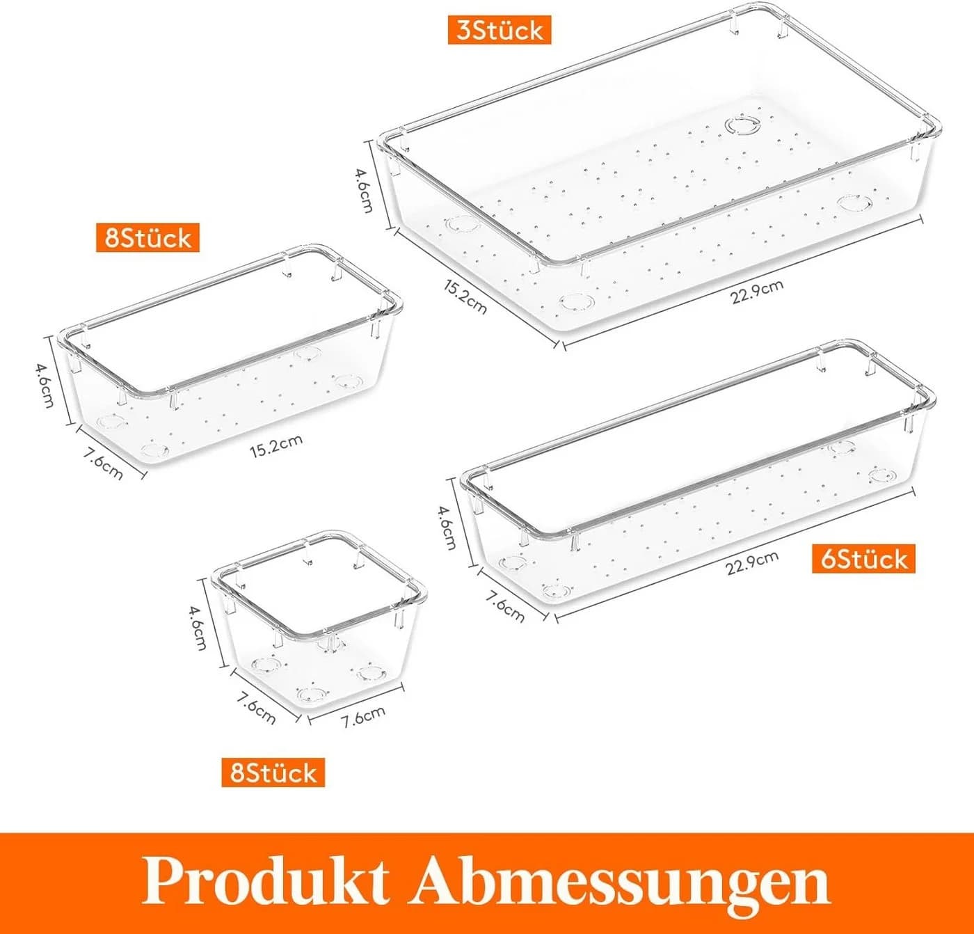 Refined Living Organizer-Set 25-tlg. Transparent Kunststoff - Bild 3