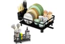 Refined Living Geschirrständer 2-in-1 Küchenorganizer-Set Schwarz Bild 2