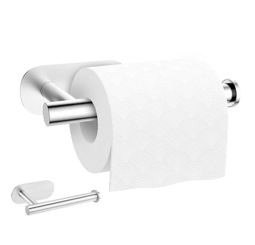 Refined Living Toilettenpapierhalter Edelstahl Selbstklebend Silber - Bild 2