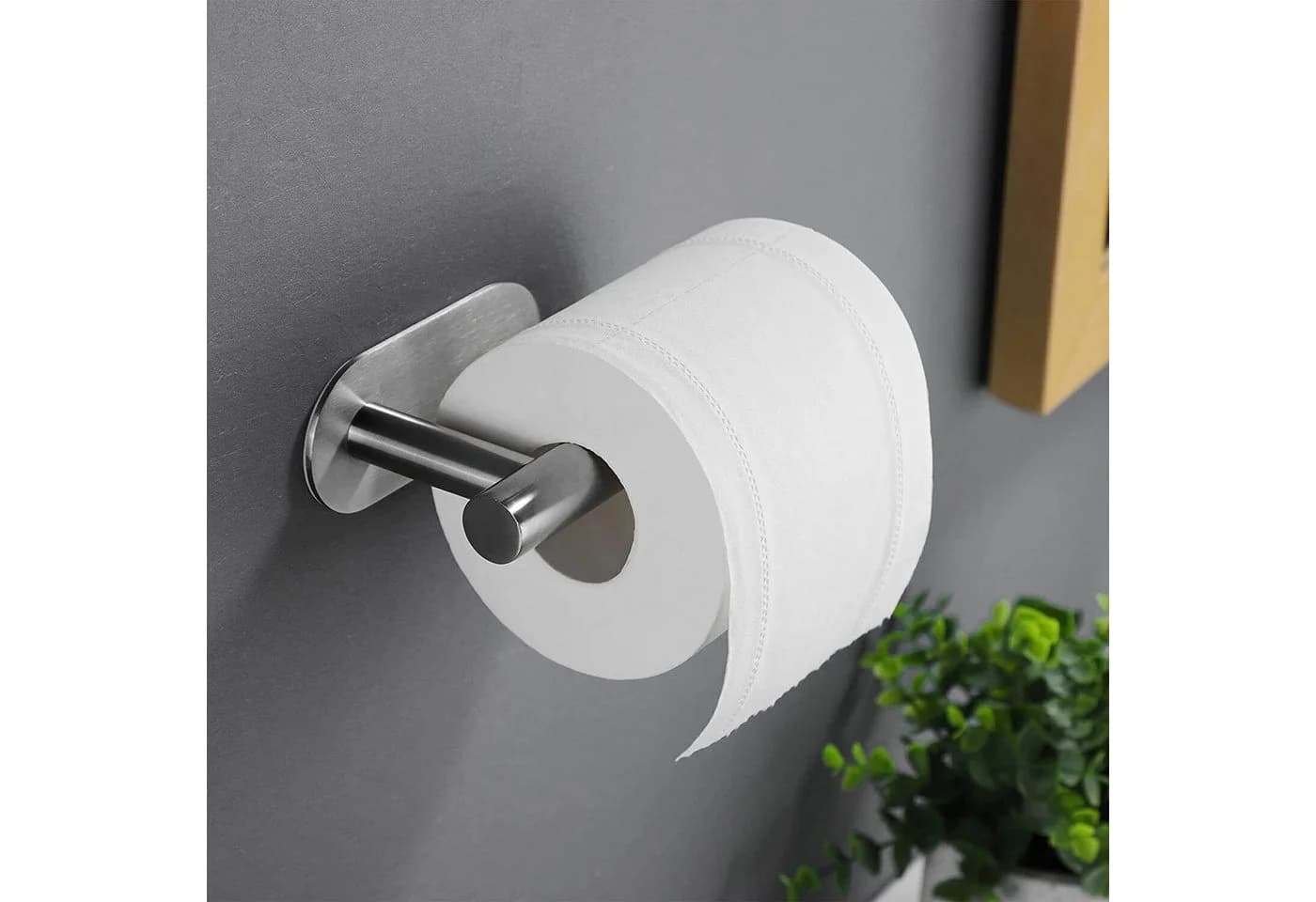 Refined Living Toilettenpapierhalter Edelstahl Selbstklebend Silber - Bild 3