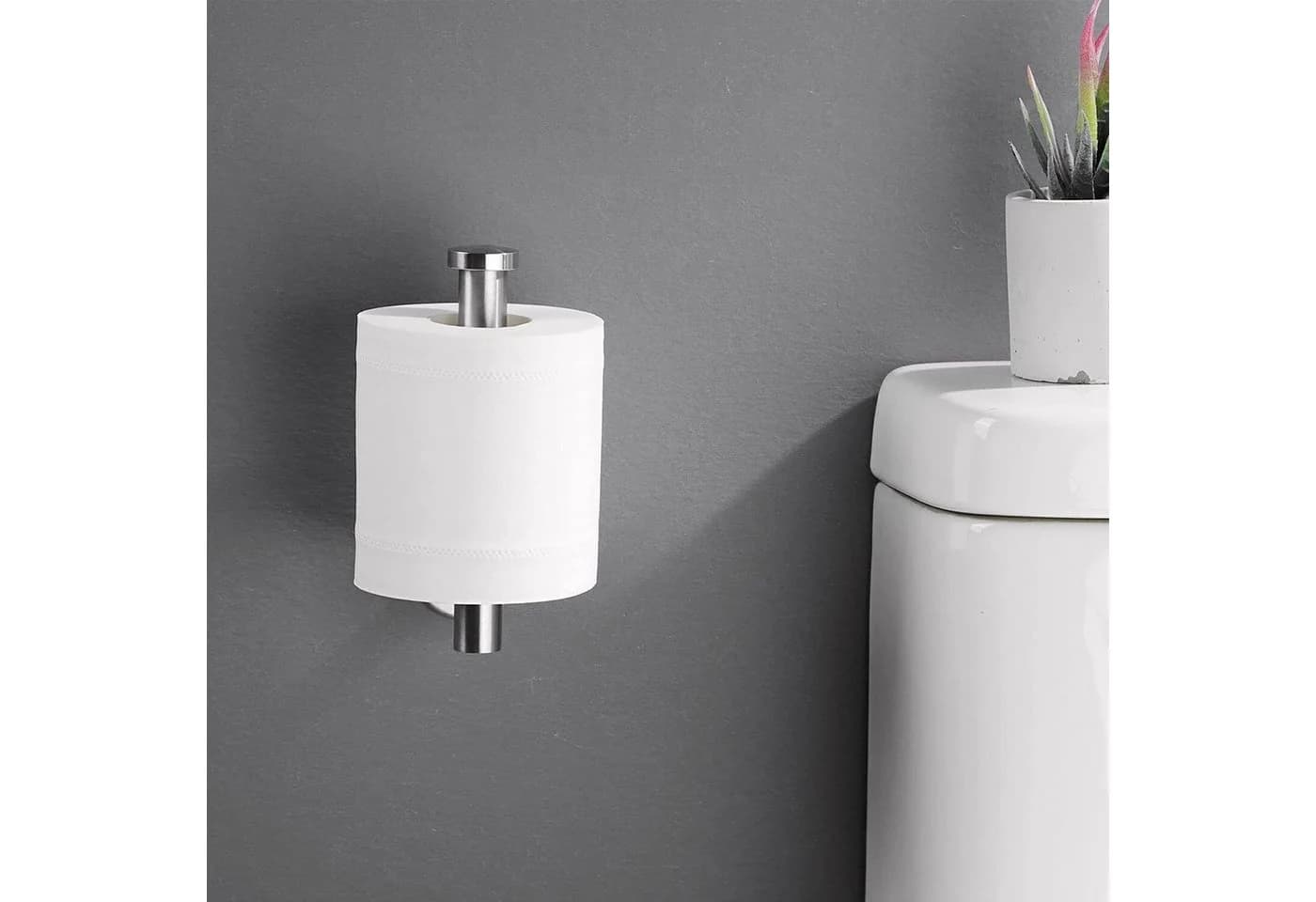 Refined Living Toilettenpapierhalter Edelstahl Selbstklebend Silber - Bild 4