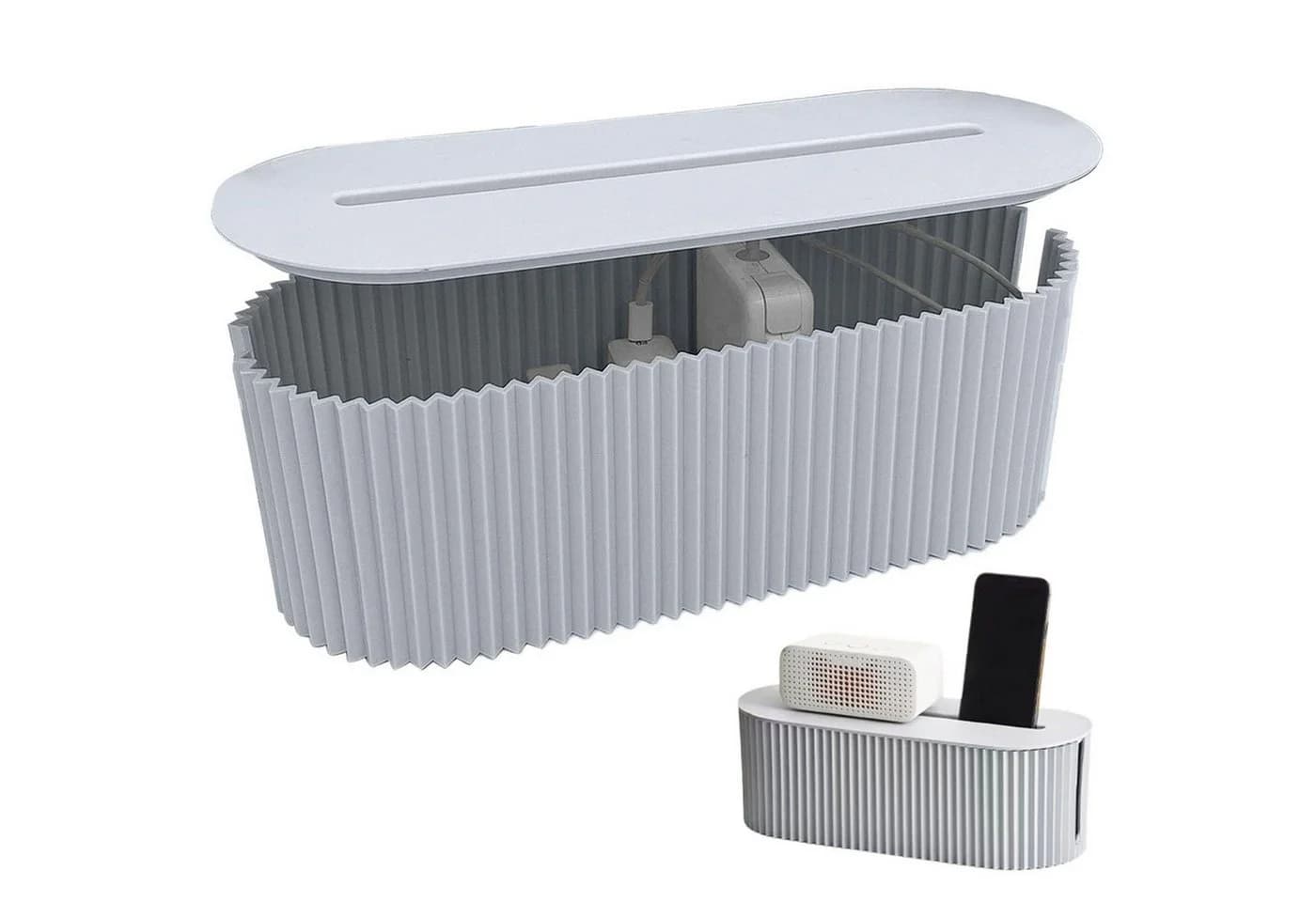 SURFOU Kabelmanagementbox Beige/Grau Kunststoff - Bild 2