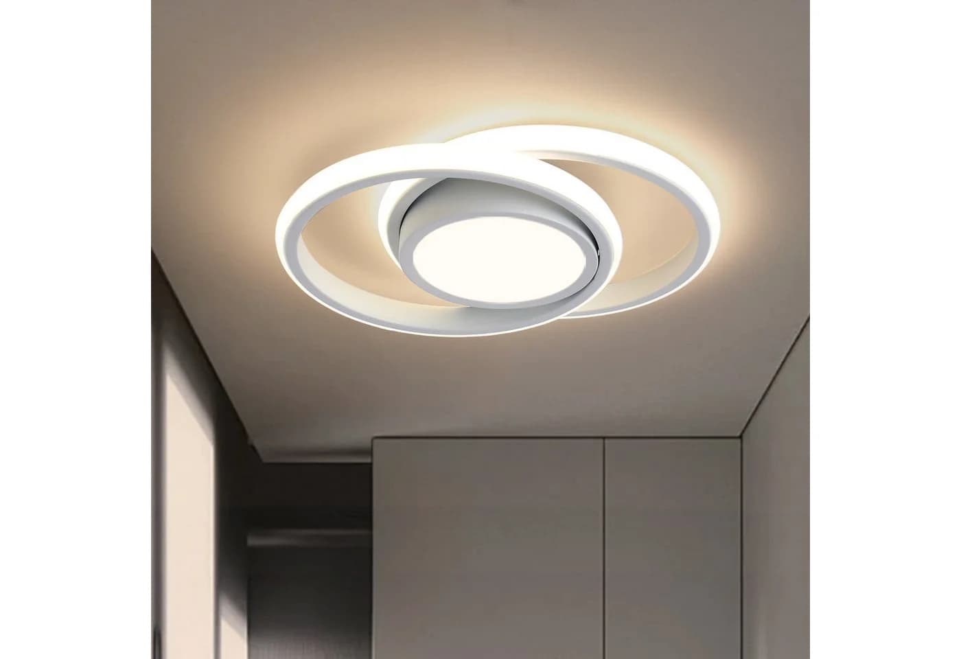 JDONG LED Deckenleuchte Schwarz/Weiß 30/32cm 4000K 2000LM - Bild 2