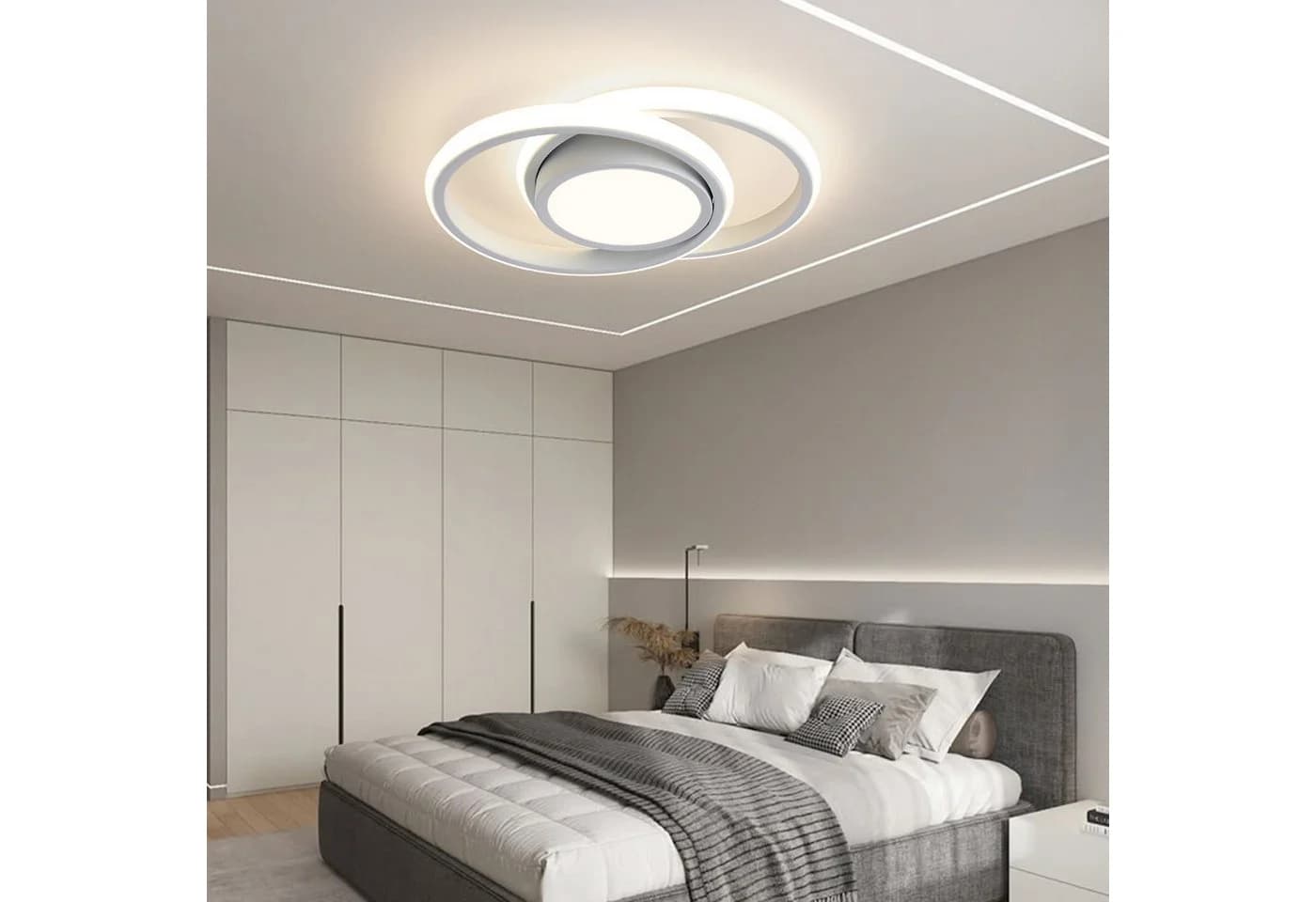 JDONG LED Deckenleuchte Schwarz/Weiß 30/32cm 4000K 2000LM - Bild 3