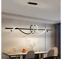 JDONG LED Pendelleuchte 90CM Modernes Spirale Design Hängelampe Schwarz 54W LED Bild 1