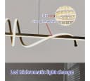 JDONG LED Pendelleuchte 90CM Modernes Spirale Design Hängelampe Schwarz 54W LED Bild 3