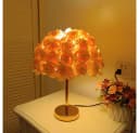 JDONG Nachttischlampe Rosa Blumen Schreibtischlampe Bild 1