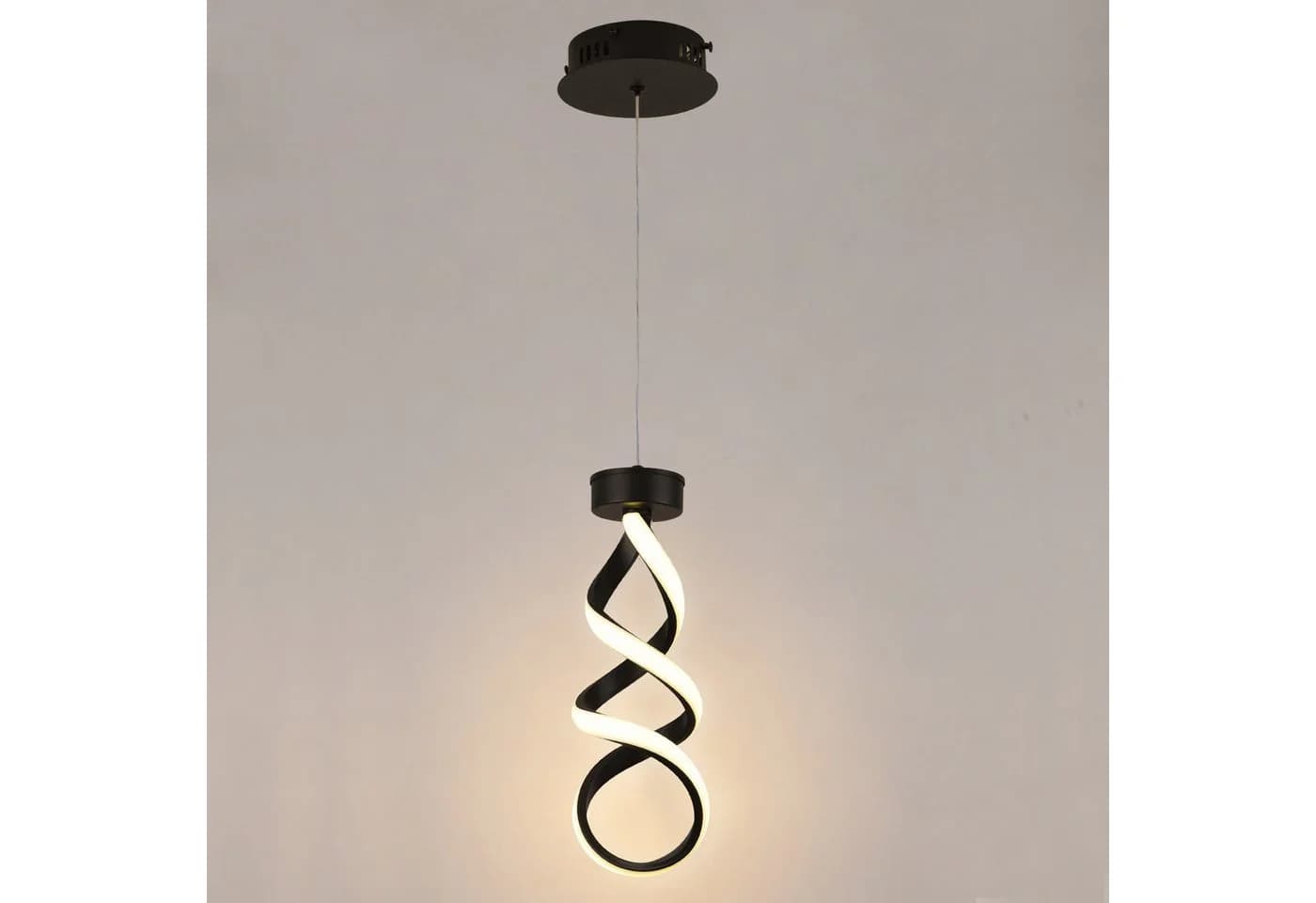 JDONG Pendelleuchte Spirale LED Gold/Schwarz Modern - Bild 2
