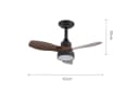JDONG Deckenventilator mit Licht 62cm, 3 Geschw., Dimmbar, Fernbedienung Bild 5