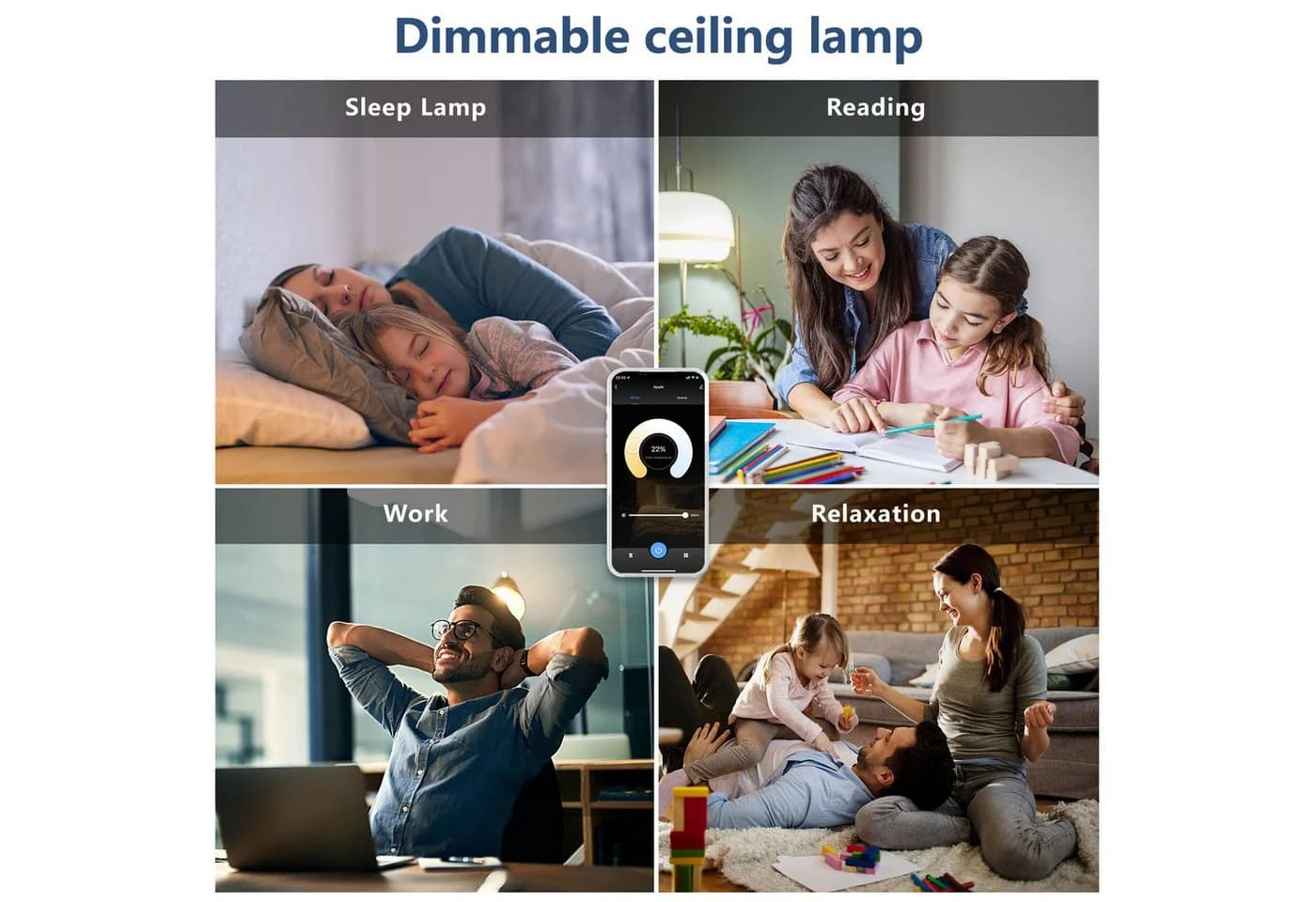 JDONG Deckenleuchte Alexa Google Home Wifi Dimmbar - Bild 4