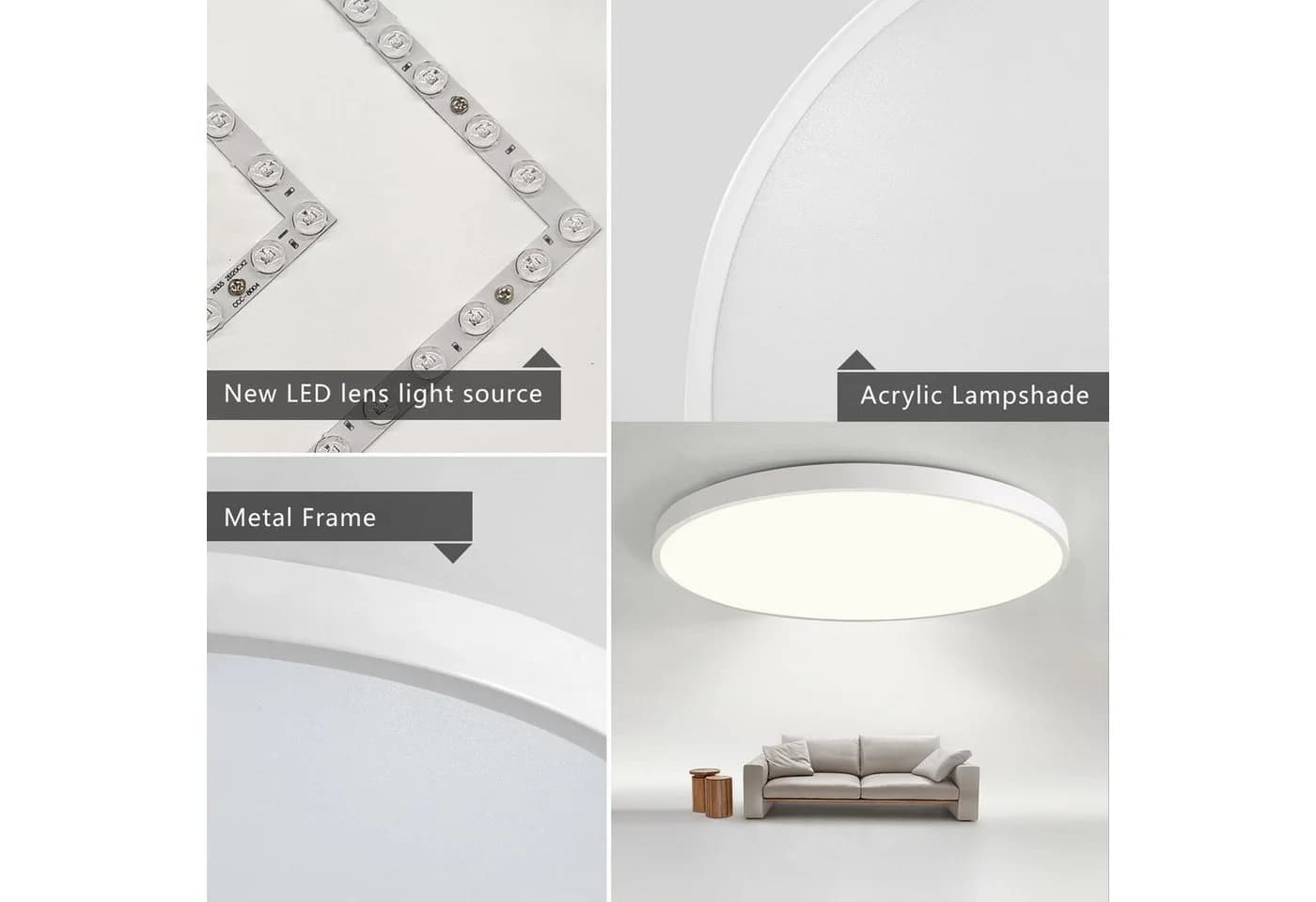 JDONG LED Deckenleuchte 72/90W Dimmbar 58/78CM Rund - Bild 5