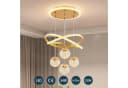 JDONG LED Pendelleuchte Schwarz/Gold 54W 100CM Dimmbar Bild 5