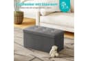 Oak&Tea Sitzbank Grau mit Stauraum & Seitentaschen Bild 3