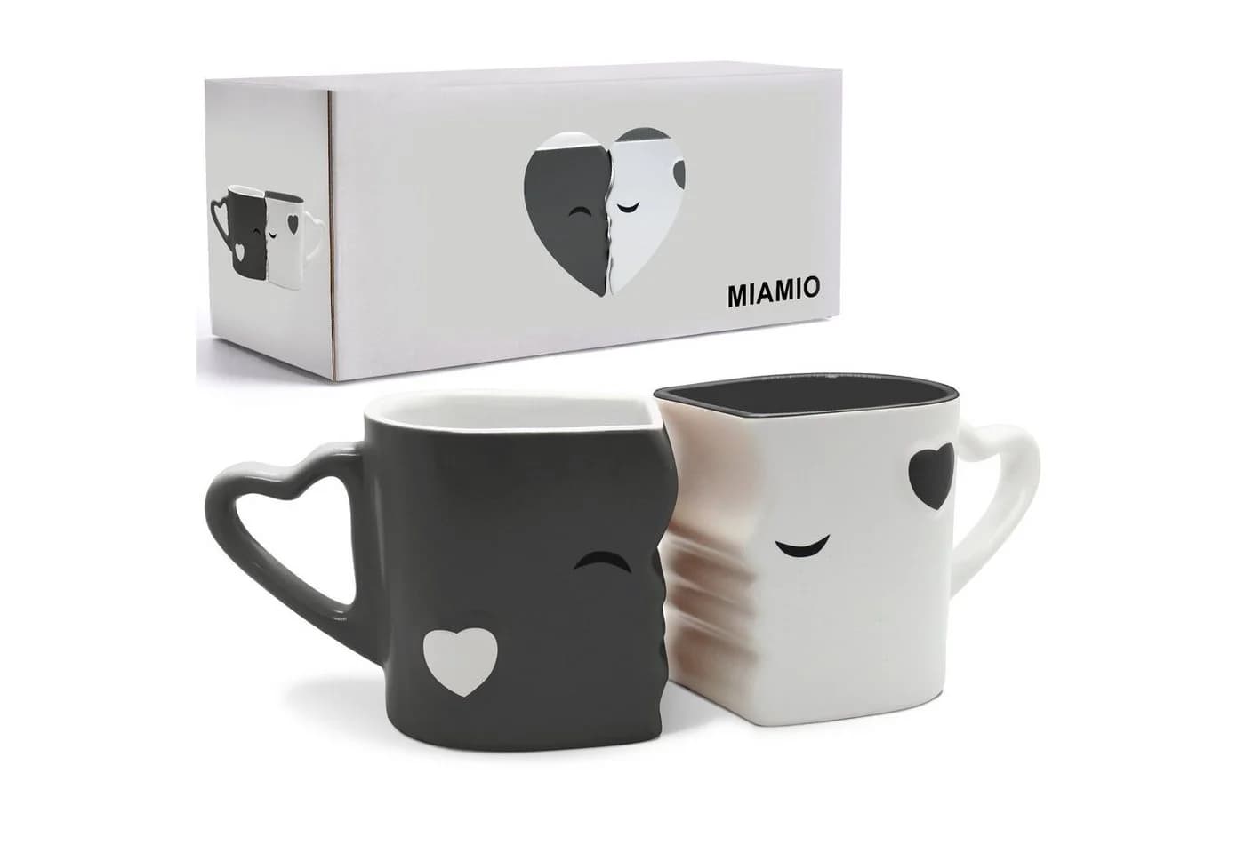 MiaMio Kaffeeservice Küssende Tassen Geschenk Set, Kaffeetassen, Keramik (2-tlg) - Bild 2