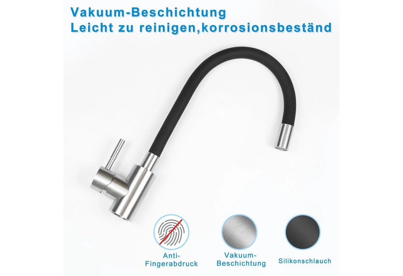 ZMH Küchenarmatur Edelstahl 360° Drenbar - Bild 5