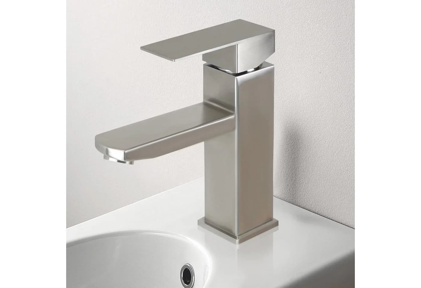 ZMH Waschtischarmatur Wasserhahn Bad Hochdruck Edelstahl Nickel - Bild 2