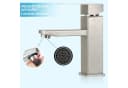 ZMH Waschtischarmatur Wasserhahn Bad Hochdruck Edelstahl Nickel Bild 4