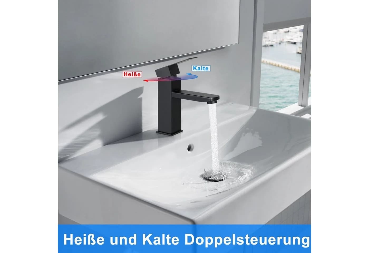 ZMH Waschtischarmatur Wasserhahn Bad Hochdruck Edelstahl