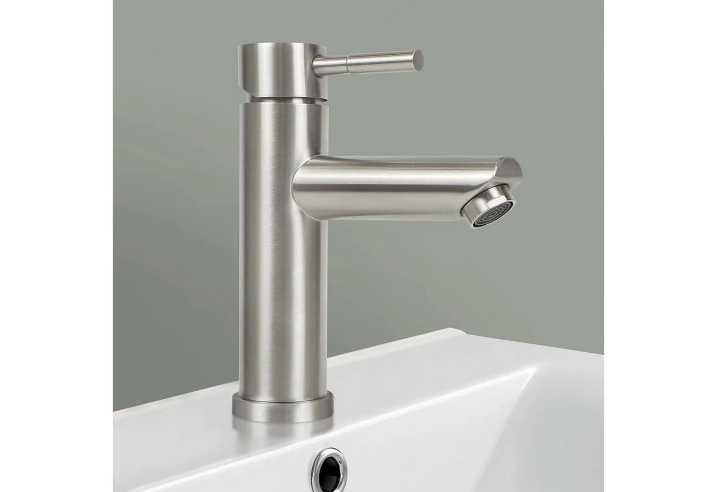 ZMH Waschtischarmatur Wasserhahn Nickel - Bild 2
