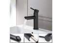 ZMH Waschtischarmatur Wasserhahn Schwarz Hochdruck Einhebelmischer Bild 5