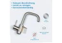 ZMH Waschtischarmatur Wasserhahn Bad Ausziehbar Brause Mischbatterie Schwarz/Nickel Bild 3