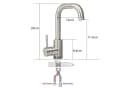 ZMH Waschtischarmatur Wasserhahn Bad Ausziehbar Brause Mischbatterie Schwarz/Nickel Bild 4
