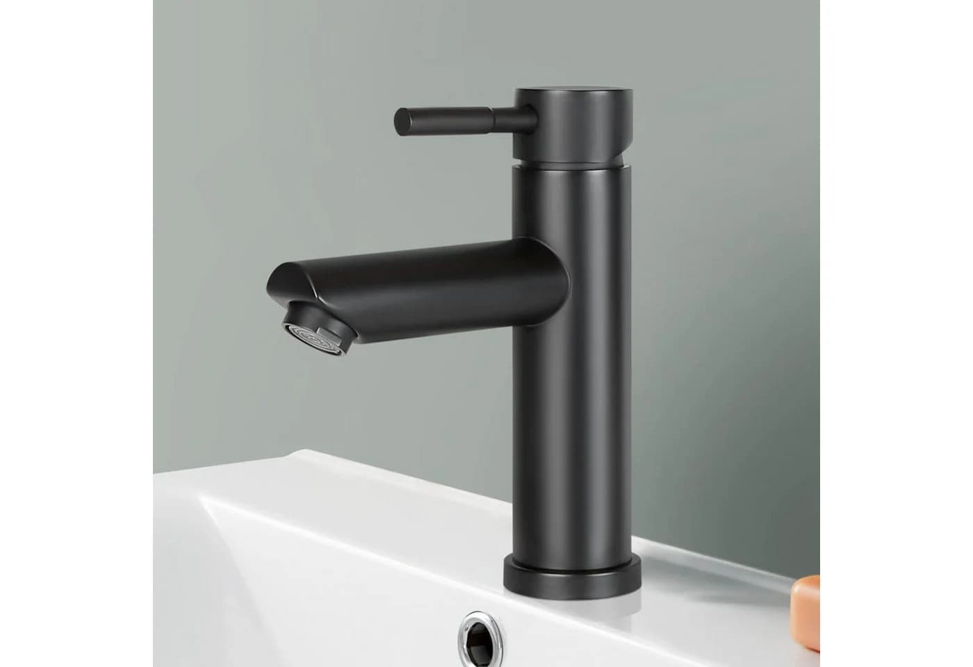 Nettlife Spültischarmatur Badezimmer Waschbecken Mixer Armaturen Schwarz Edelstahl - Bild 2