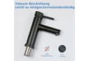 Nettlife Spültischarmatur Badezimmer Waschbecken Mixer Armaturen Schwarz Edelstahl Bild 5