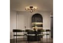 Nettlife LED Deckenleuchte 5 Flammig Gold/Grau Glaskugeln Bild 1